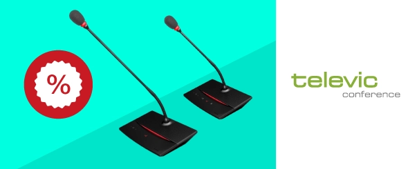 Скидка на комплект конференц-системы Televic D-Cerno с несколькими председателями