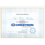 Сертификат дилера Crestron
