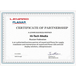 Сертификат бизнес партнера Leyard