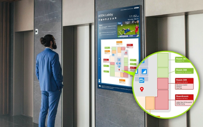 Компания ATEN представила cистему бронирования помещений VR610-6