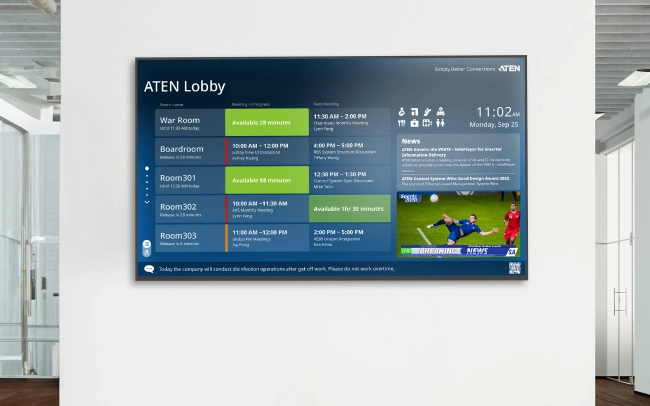 Компания ATEN представила cистему бронирования помещений VR610-4