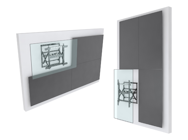 Удобство обслуживания видеостены с выдвижными кронштейнами Multibrackets 