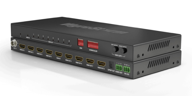 Новинка для розничной торговли: интеллектуальный разветвитель WyreStorm 1:8