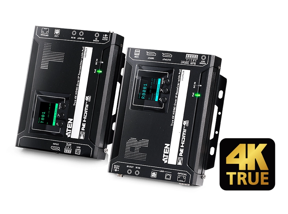 VE8962T | VE8962R — приёмник / передатчик True 4K HDMI с поддержкой PoE