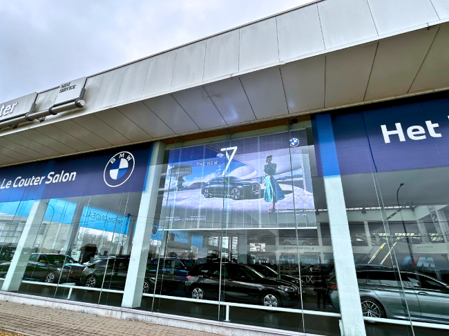 Современный стиль BMW Le Couter с прозрачным LED-экраном Leyard Tfree, фото-02